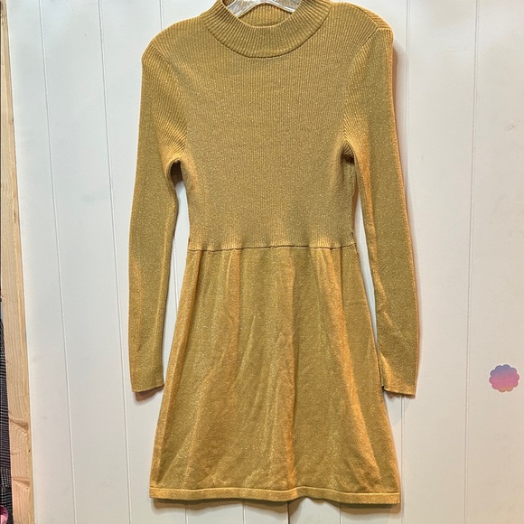 free people movement Dresses & Skirts - FP Movement by Free People Gold Knit Mini Dress
